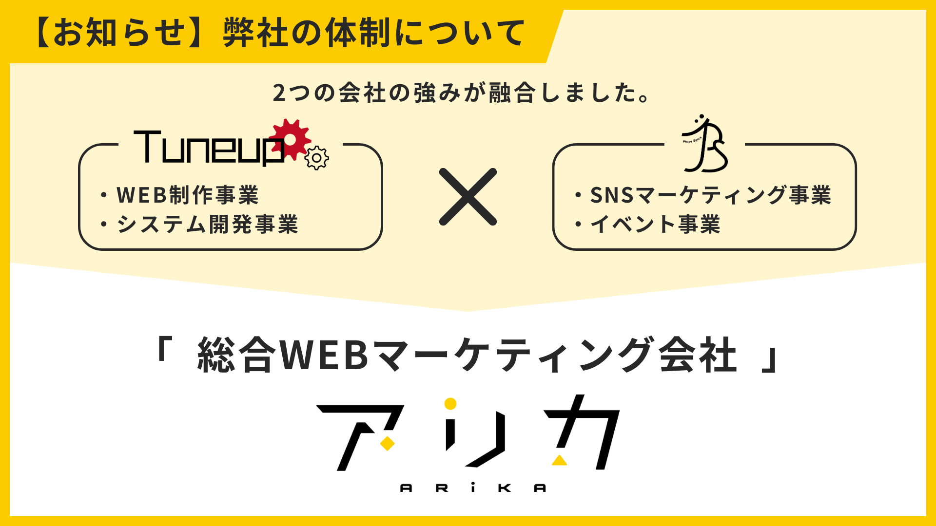 組織体制のお知らせ
