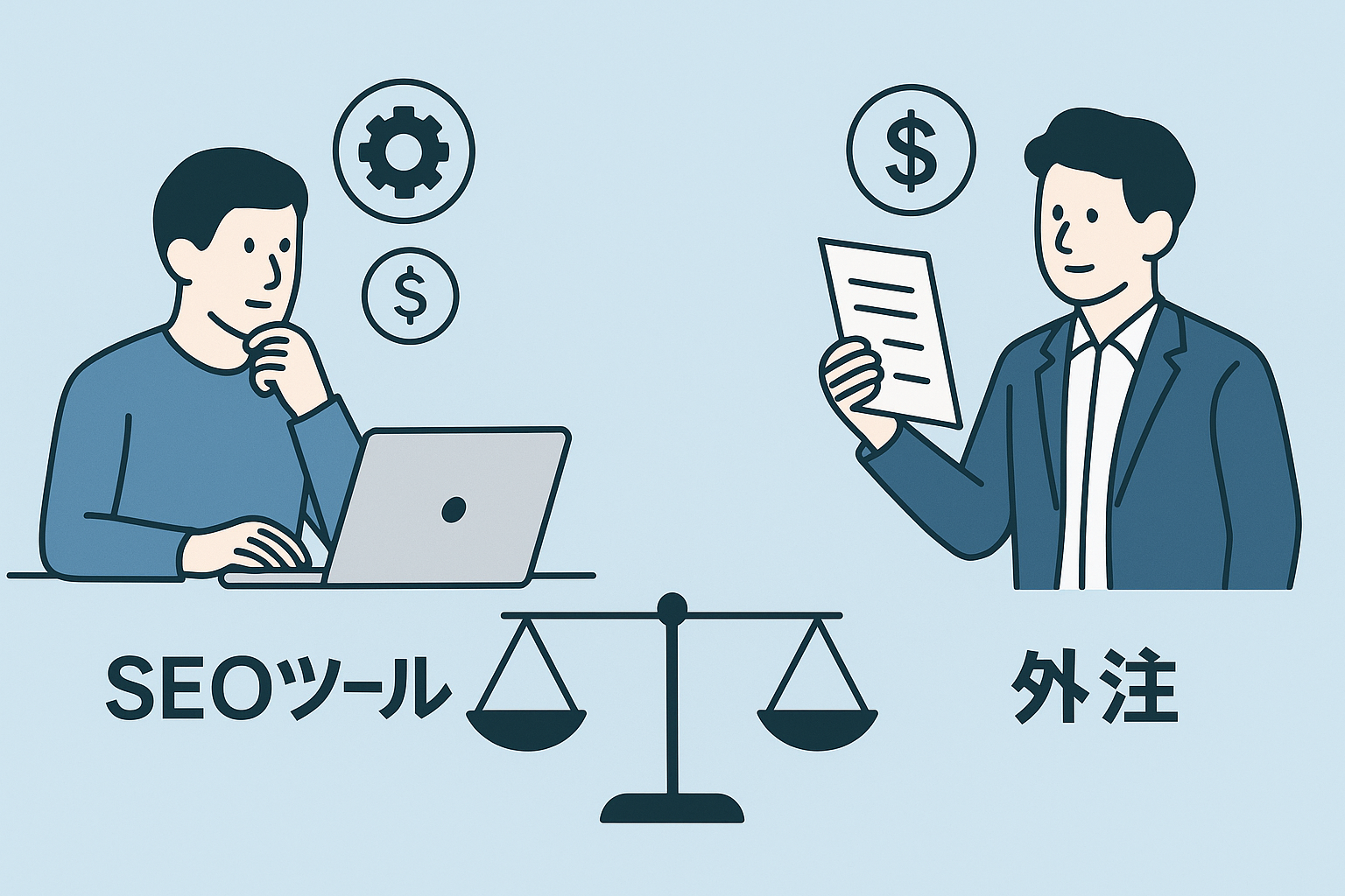 SEOツールと外注の費用対効果